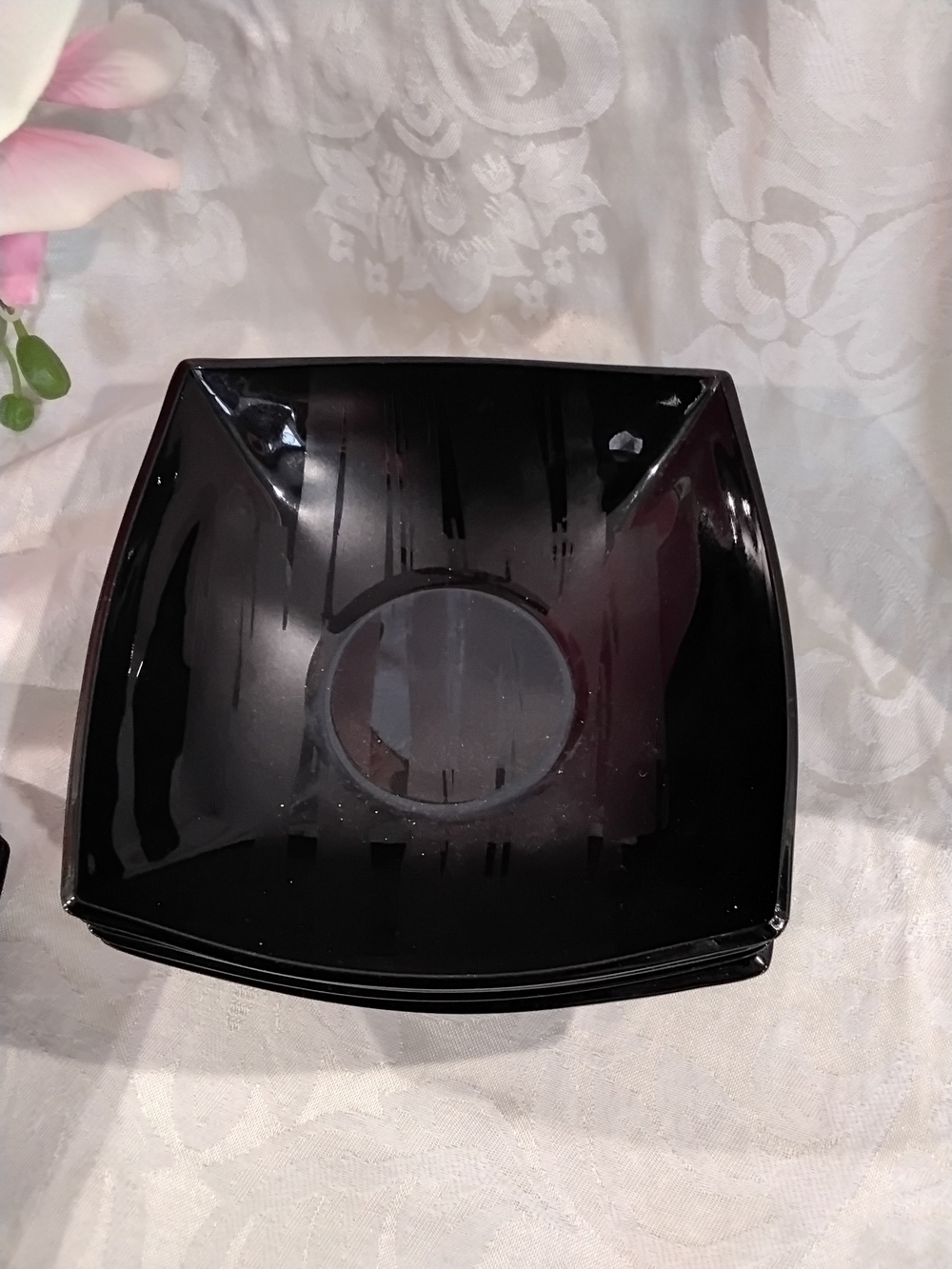 Set Of 4 Royal Prestige Bowl Modern Glossy Black Square